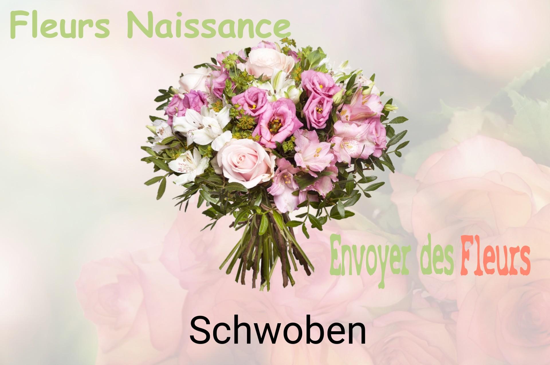Bouquet de fleurs de naissance livré à Schwoben