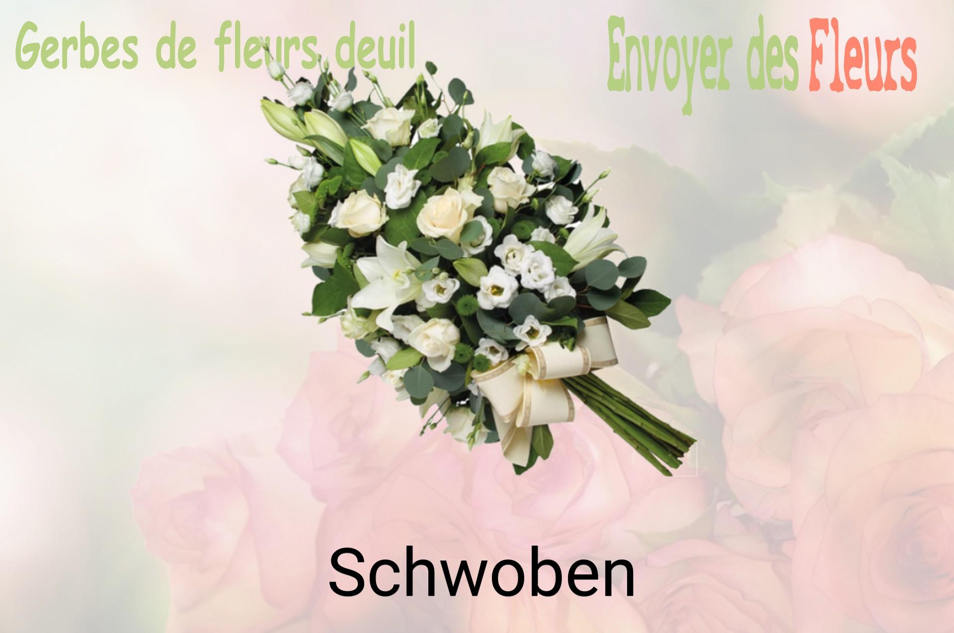 Gerbe de fleurs de deuil livrée à Schwoben